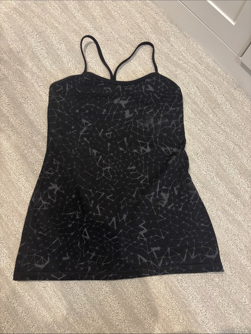 lululemon athletica Black Geometric Strappy Tank